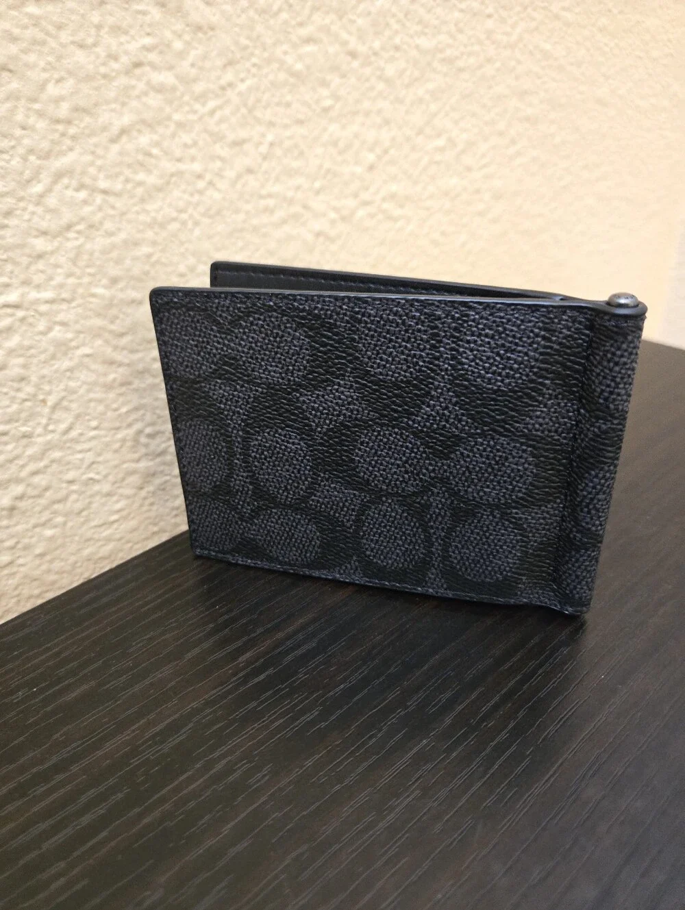 Coach Slim Money Clip Billfold Wallet In Signature Canvas